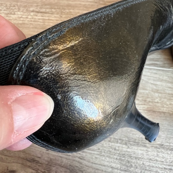 Donald J Pliner pointed square toe bumps patent leather bronze 8 1/2 - Picture 9 of 14